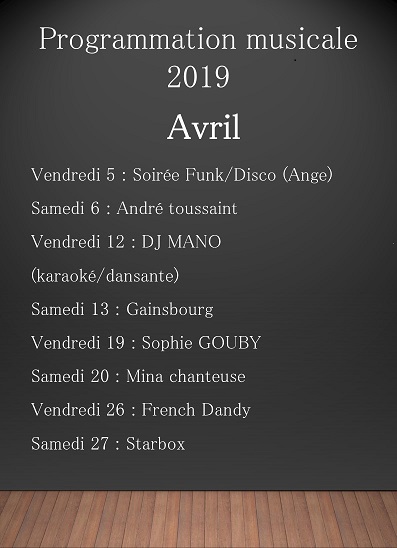 Soirée evreux restaurant la chapelle avril 2019