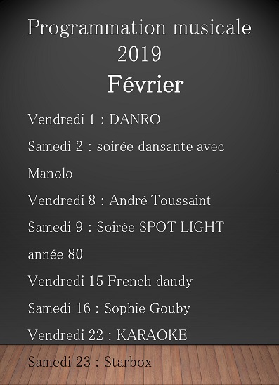 soirée evreux restaurant la chapelle février 2019