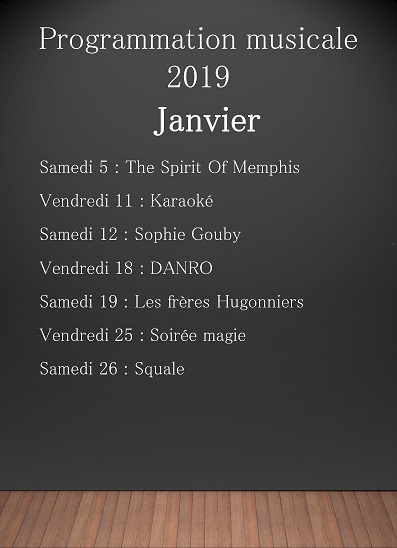 soirée evreux restaurant la chapelle janvier 2019